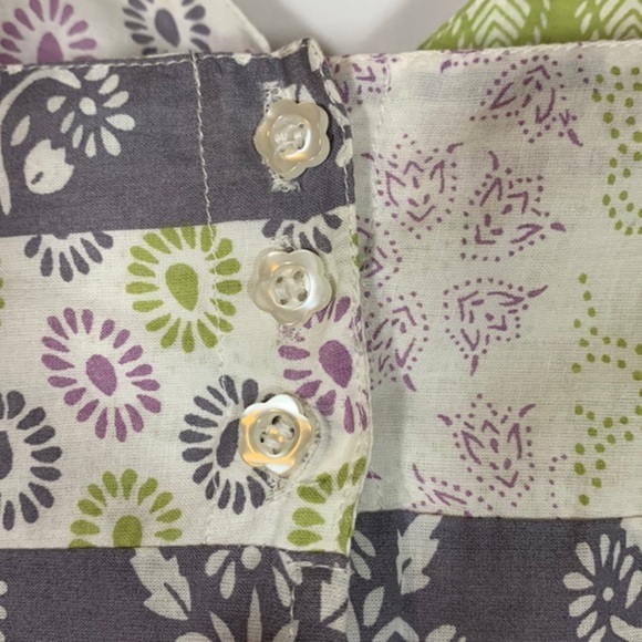 Billabong Green & Purple Floral Design Tank Top - Picture 4 of 6